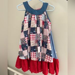 NWT red white and blue dress size 2 / 3 baby girl